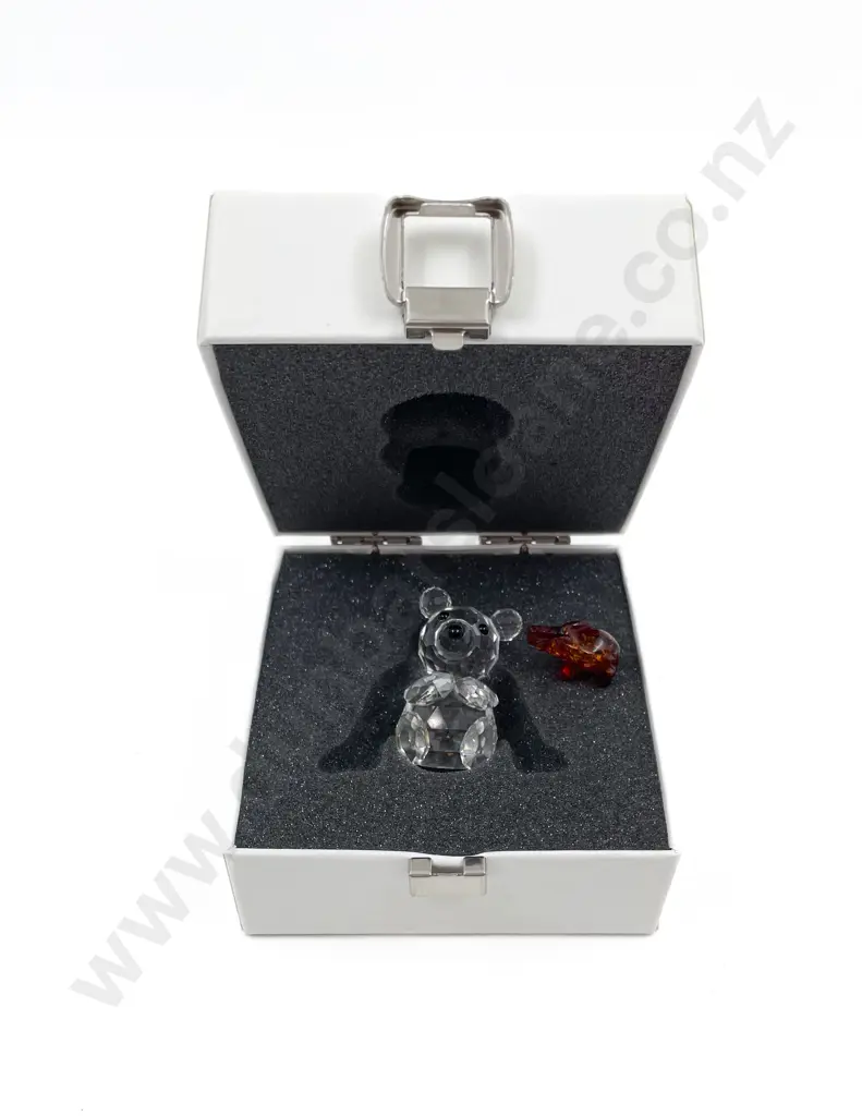 Boxed Swarovski Teddy Bear and Other Image 1++