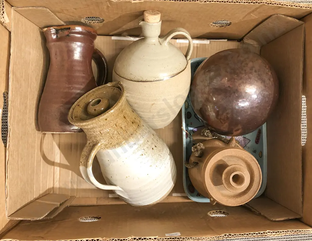 Box of Assorted Pottery Image 1++