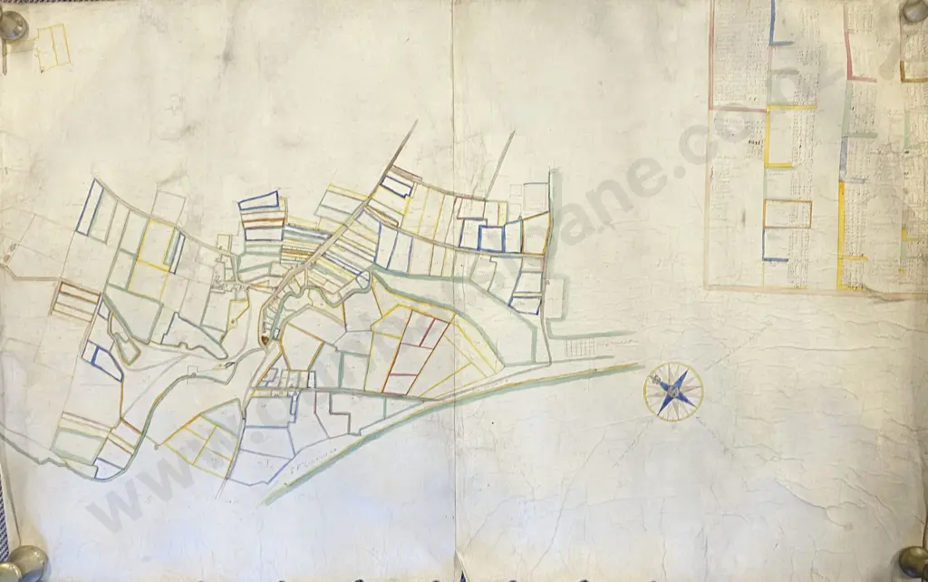 Two Parts Antique Parchment of Village and Development of Plots Hampshire Image 1++