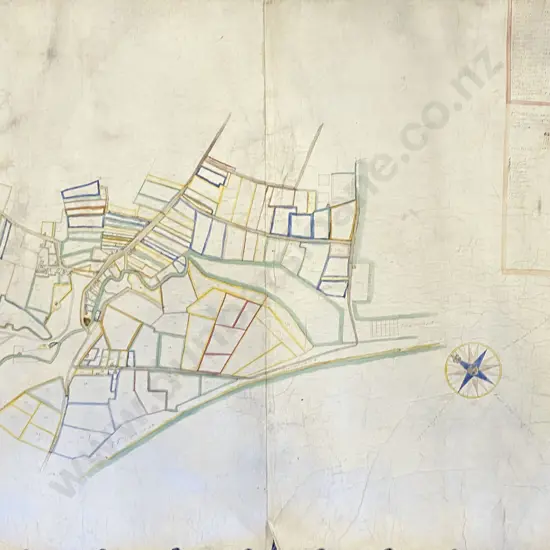 Two Parts Antique Parchment of Village and Development of Plots Hampshire