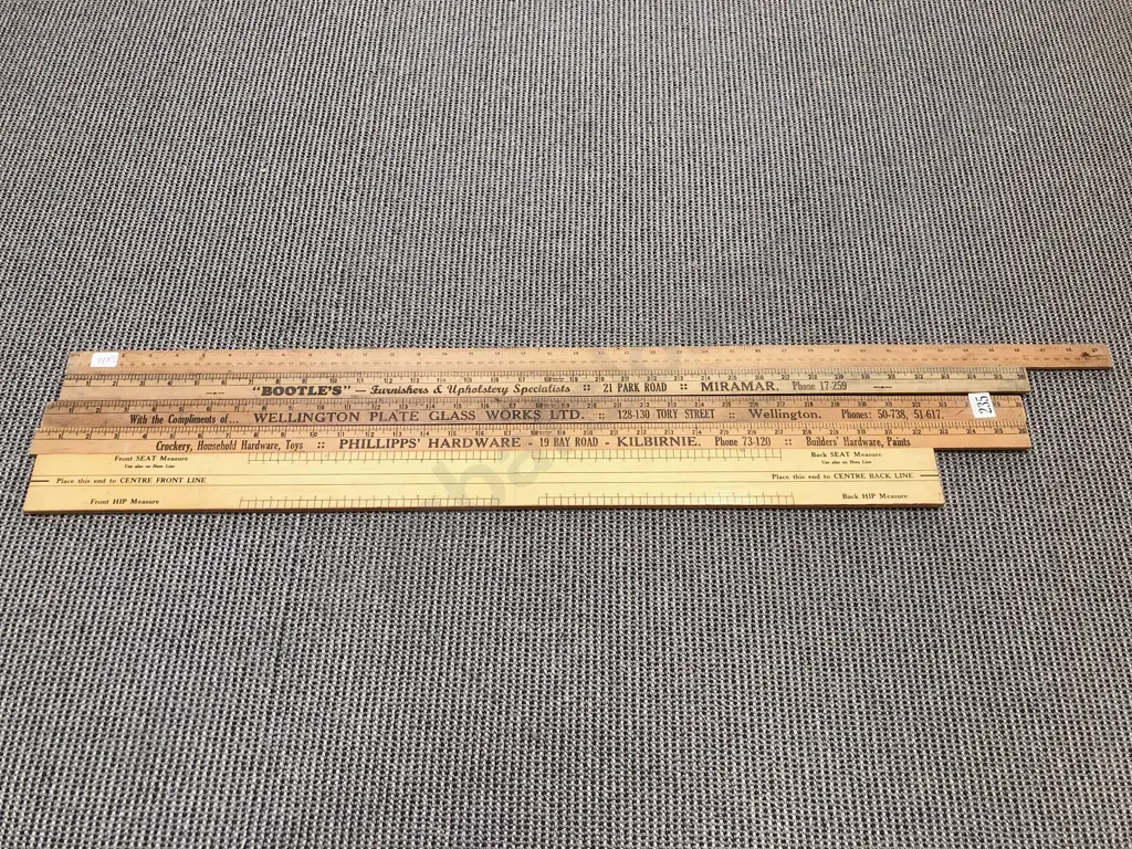 Quantity of Assorted Vintage Rulers including Welington Branded Image 1++