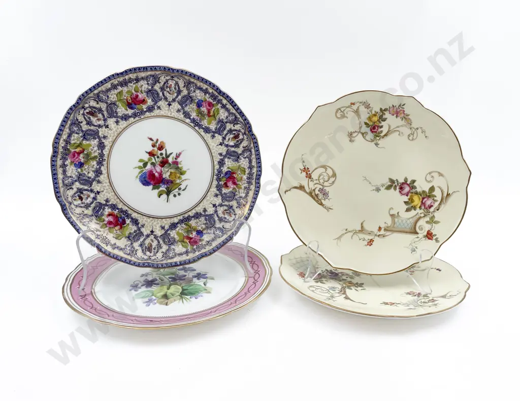 Four Assorted Fancy China Plates including Royal Worcester Image 1++