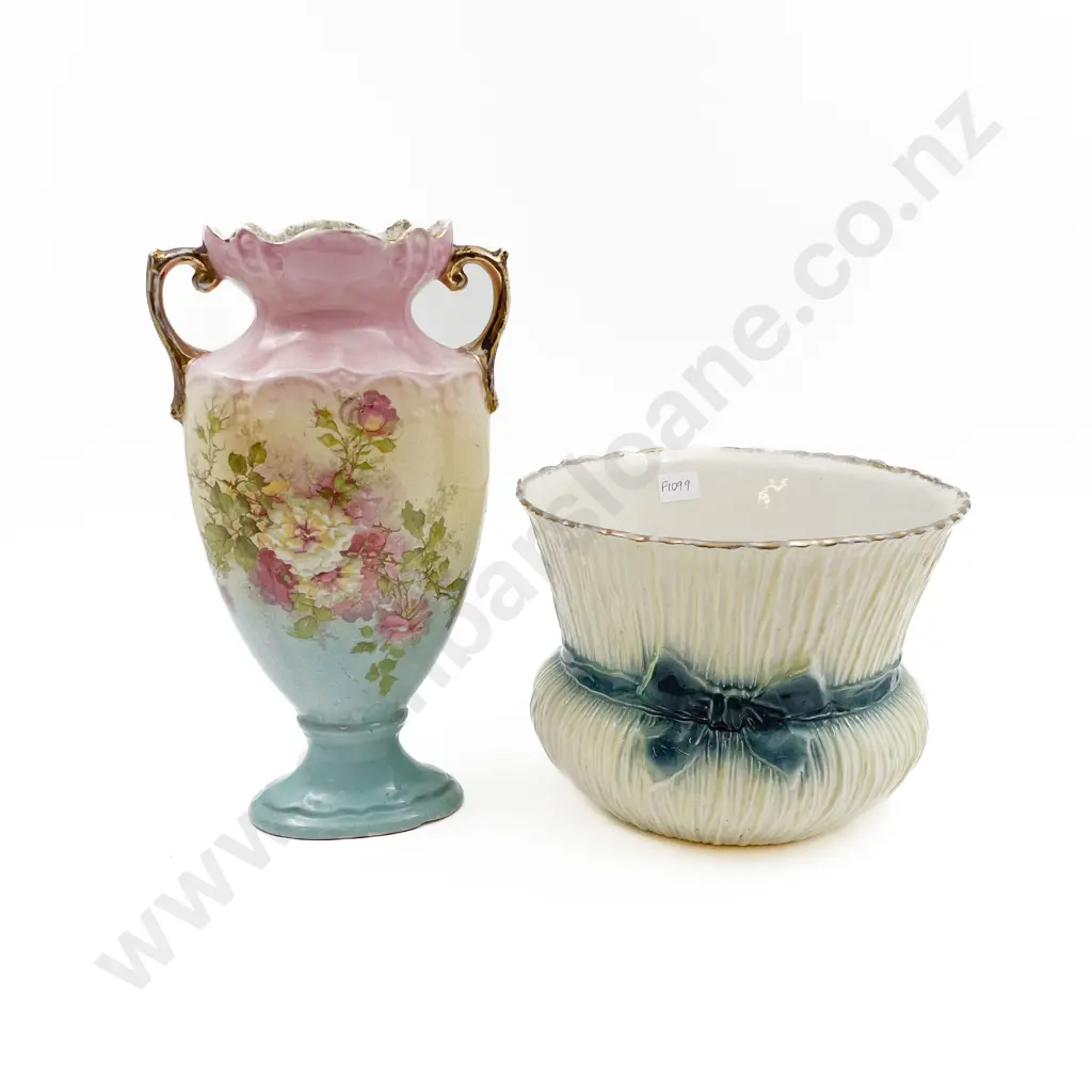 Stoke-on-Trent Mantel Vase and Small Planter Image 1++