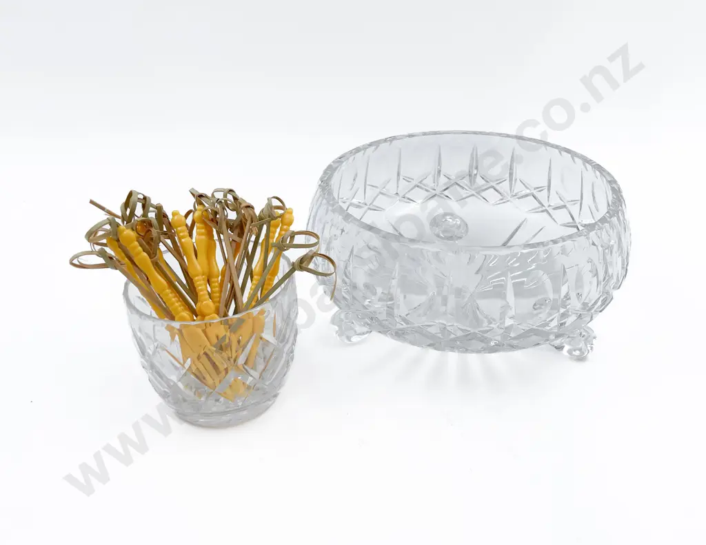 Two Pieces of Crystal Including Webb & Corbett Image 1++