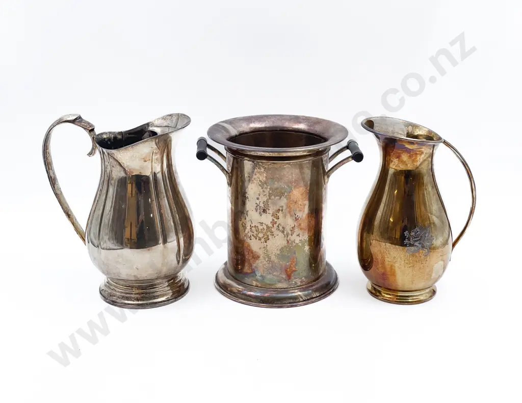 Plated Wine Bucket and Two Jugs Image 1++
