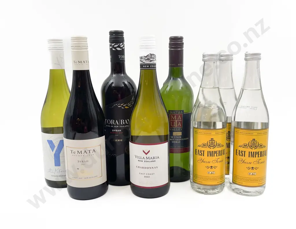 Five Assorted Wines and Three Tonics Image 1++