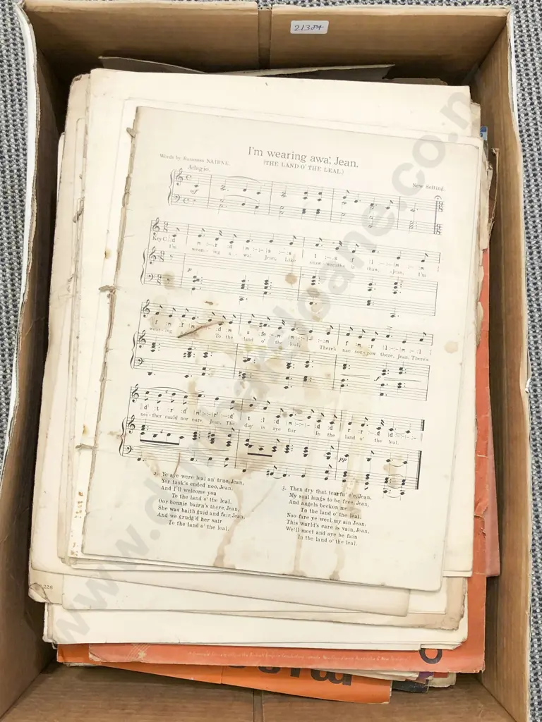 Box of Assorted Sheet Music Etc Image 1++