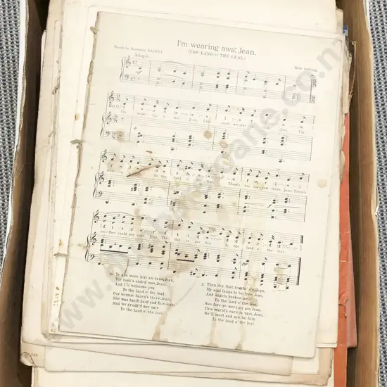 Box of Assorted Sheet Music Etc