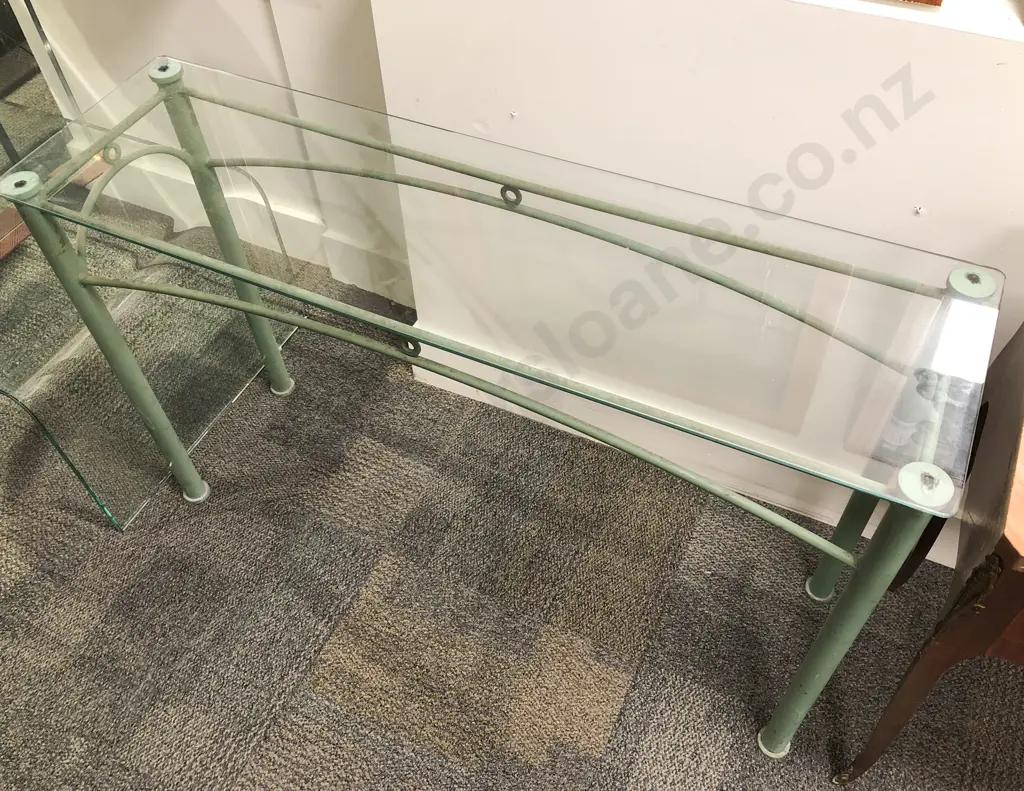Glass Top Console Table Image 1++