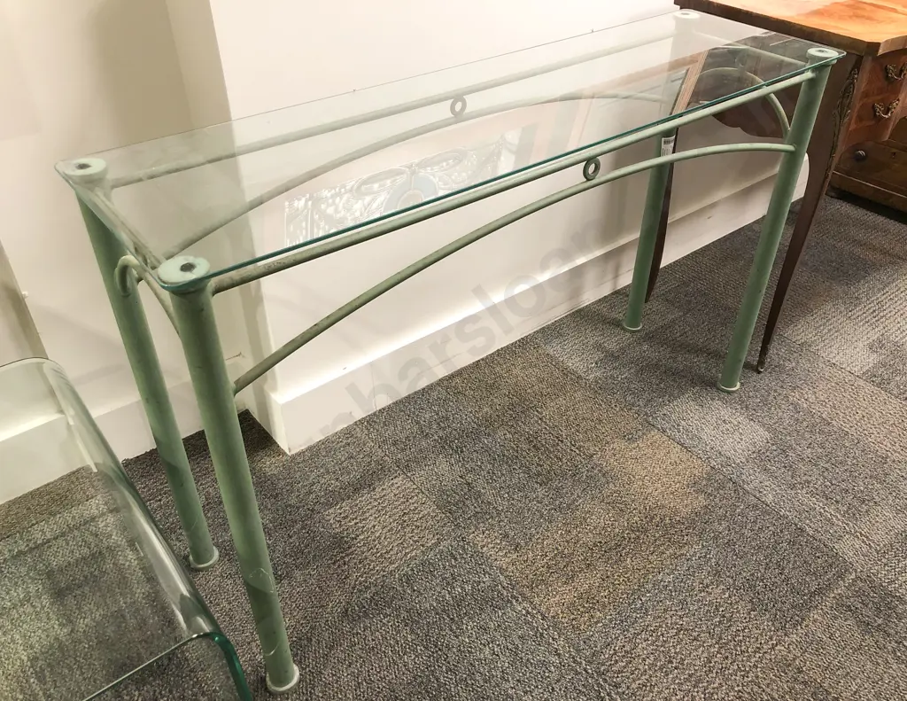 Glass Top Console Table Image 1++