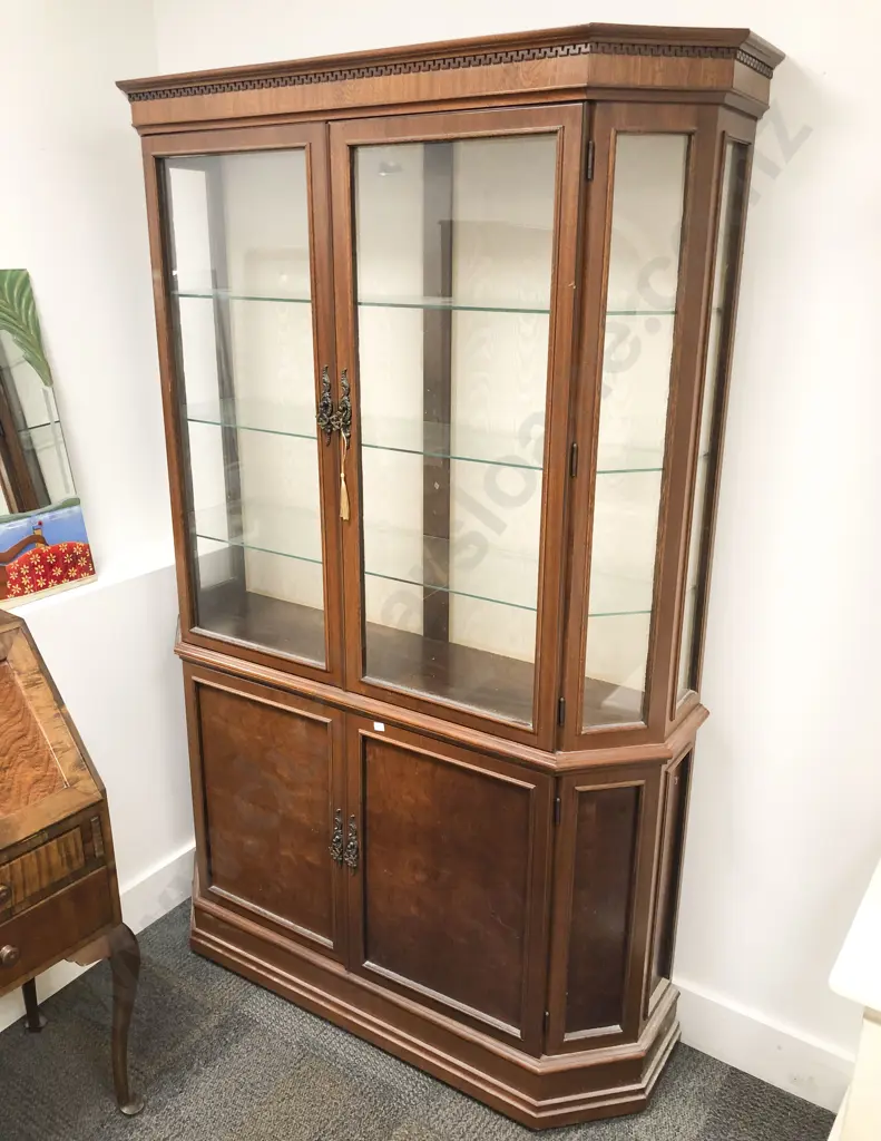 Mahogany Glazed China Cabinet Image 1++