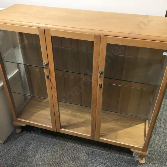 Glazed Oak China Cabinet