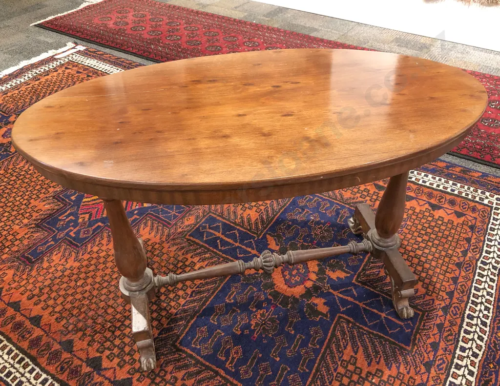 Mahogany Oval Occasional Table Image 1++