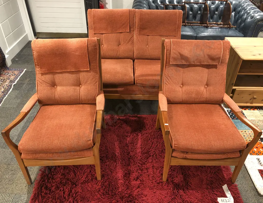 Three Piece Mid-Century Lounge Suite Image 1++