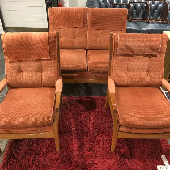 Three Piece Mid-Century Lounge Suite