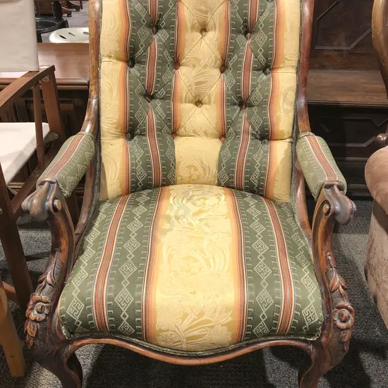 Victorian Roll Back Arm Chair