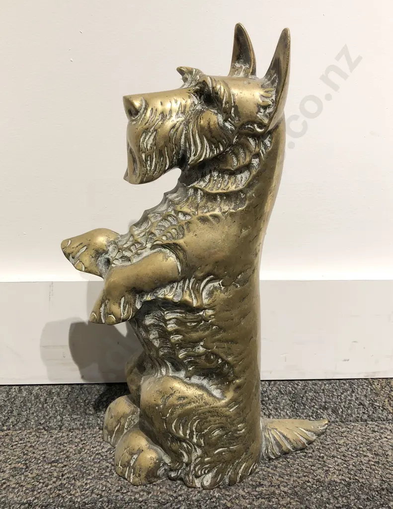 Brass Dog Form Fire Tidy Set Image 1++