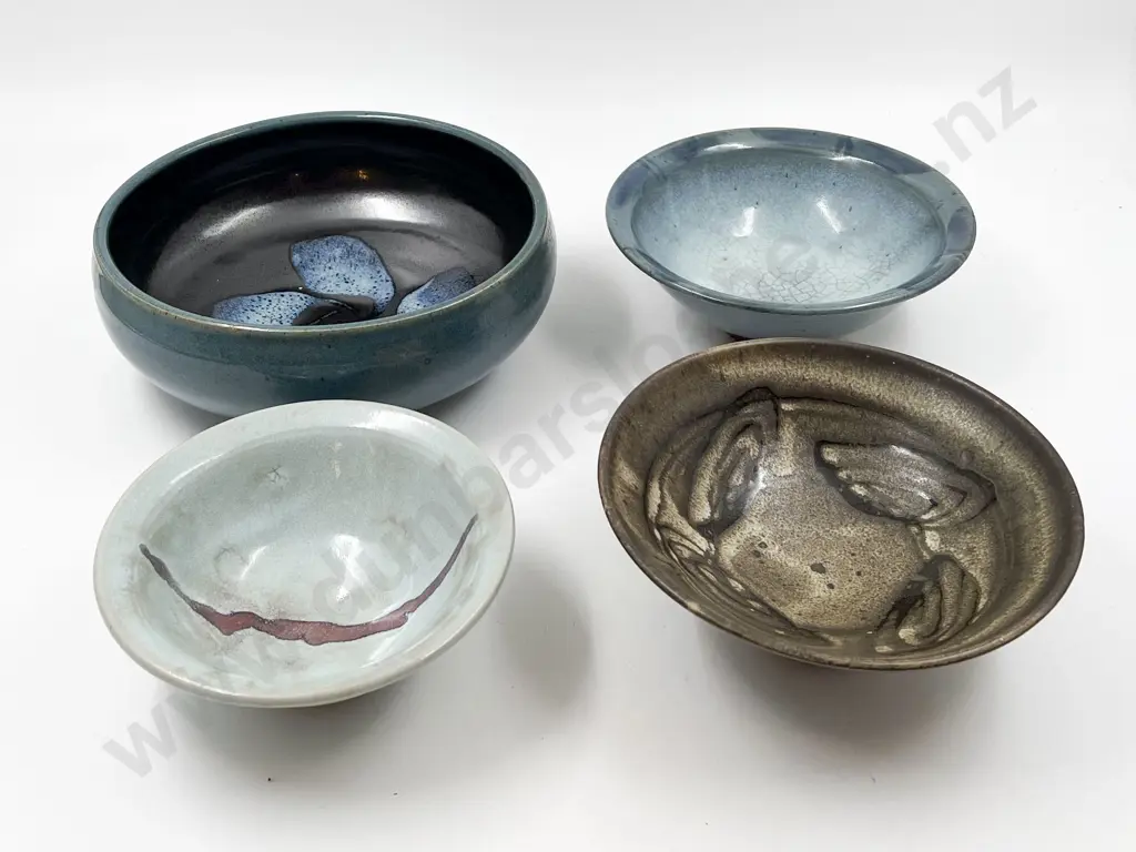 Four Assorted Pottery Bowls Image 1++