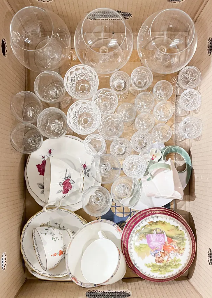 Quantity of Assorted Crystal and Glass Ware together with Fancy Tea China etc Image 1++