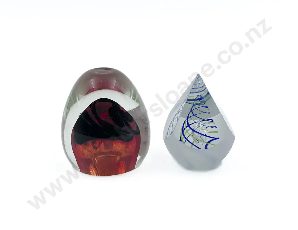 Two Art Glass Paperweights Image 1++
