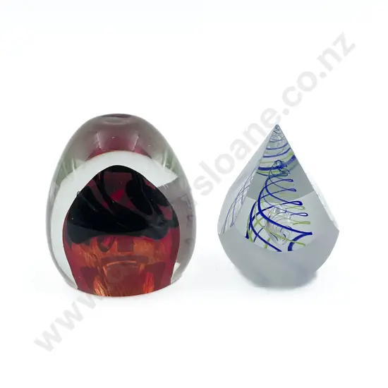 Two Art Glass Paperweights