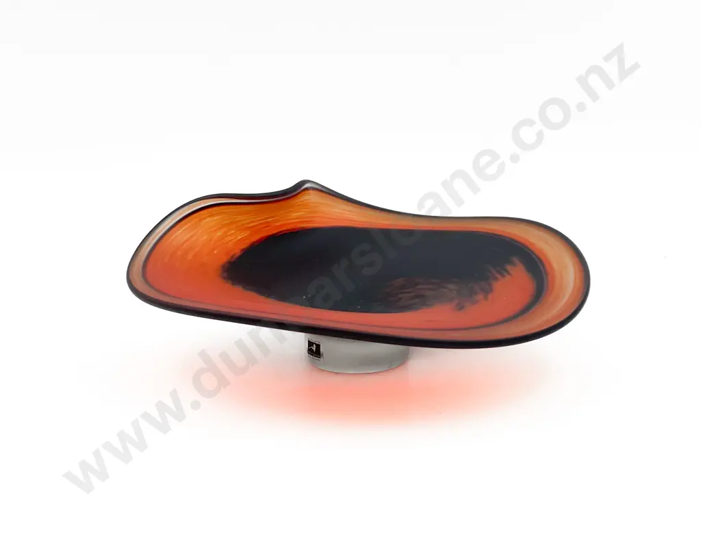 de Flute NZ Art Glass Footed Bowl Image 1++