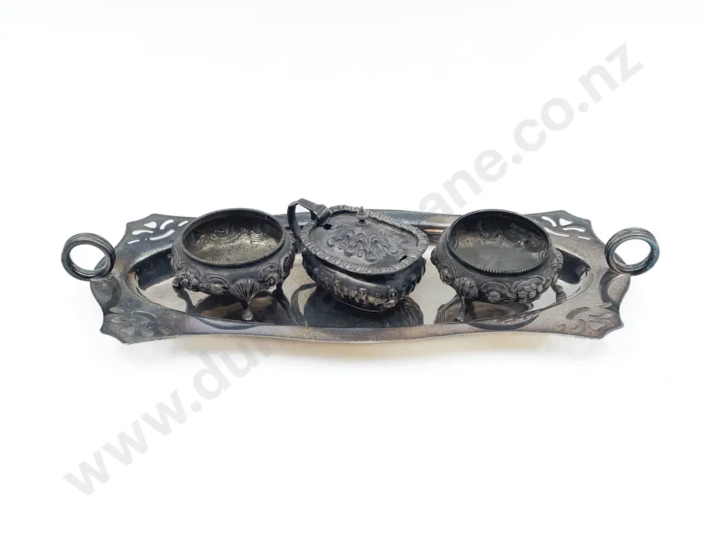 Three Pieces of S/S on Plated Tray Image 1++