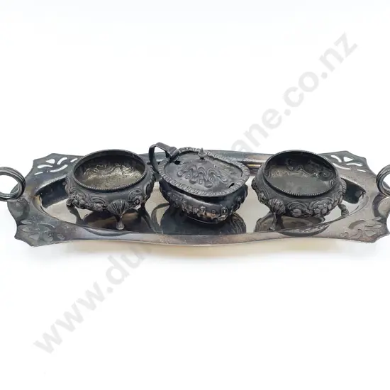 Three Pieces of S/S on Plated Tray