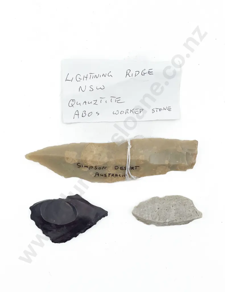 Three Aboriginal Worked Stone Image 1++