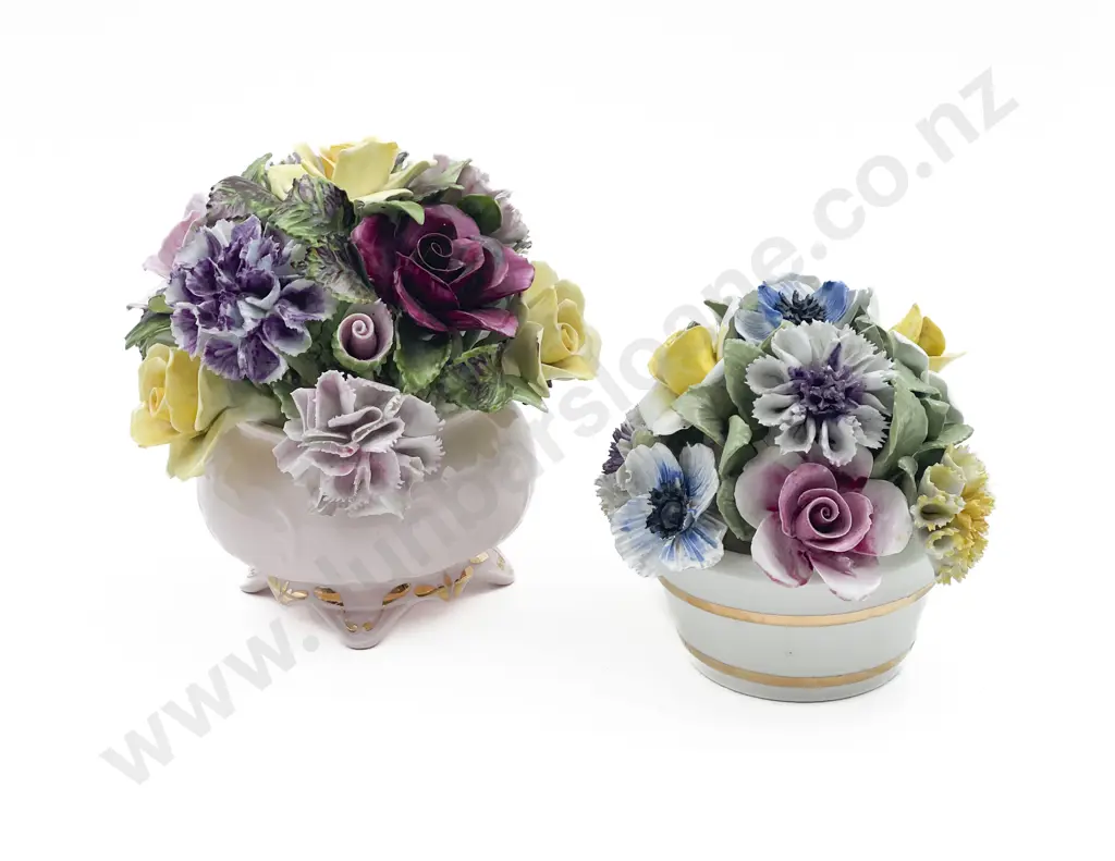 Two Ceramic Floral Ornaments Image 1++