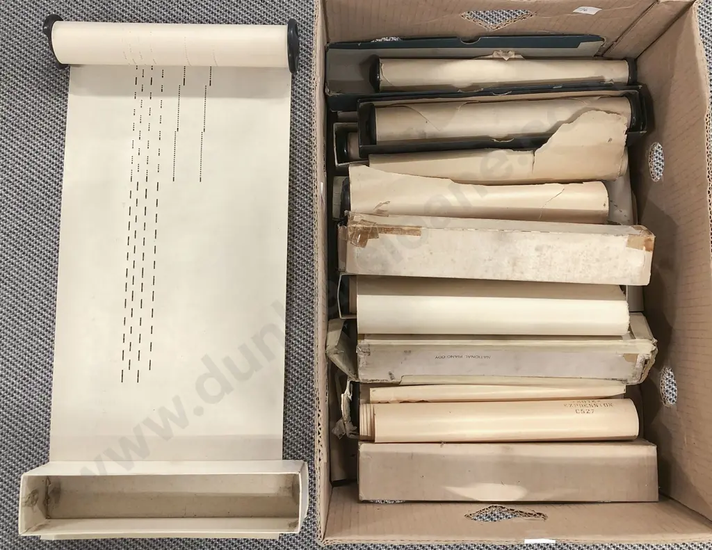 Box of Assorted Vintage Organ Piano Rolls Image 1++