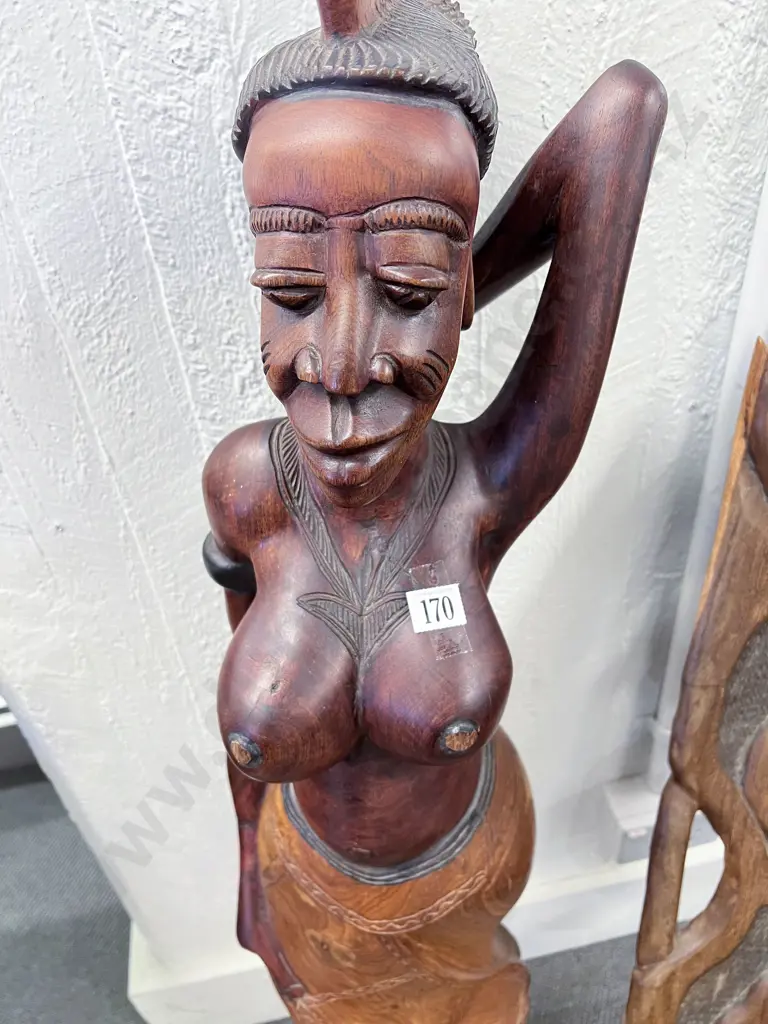 Large Carved African Figure Image 1++