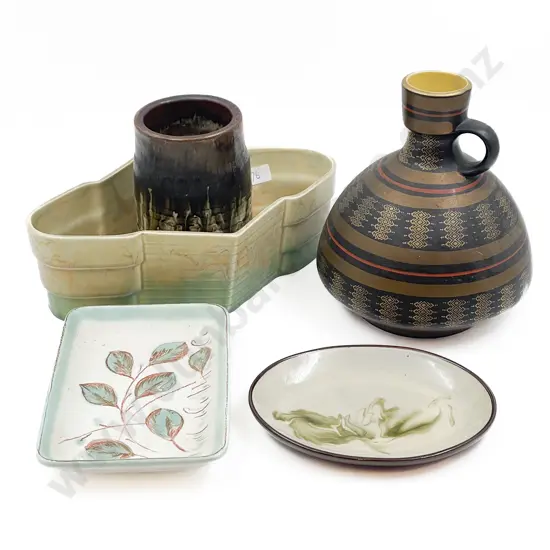 Beswick Flower Trough and Dish and Three Others