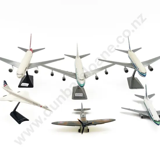 Six Assorted Model Planes including Air New Zealand