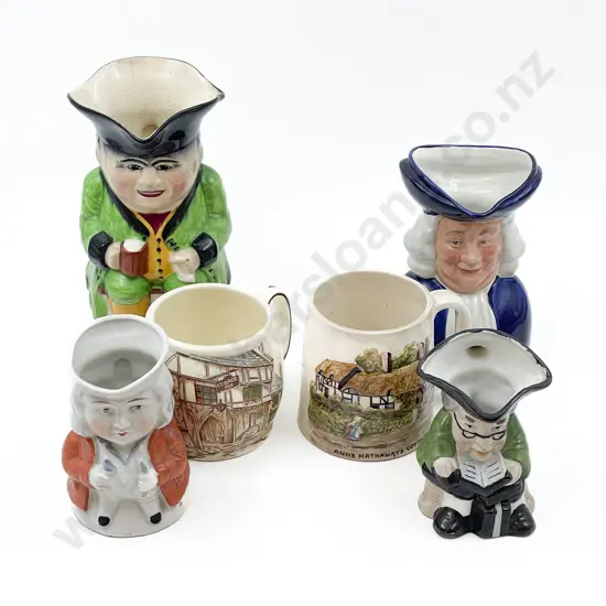 Four Assorted Toby Jugs and Two Others