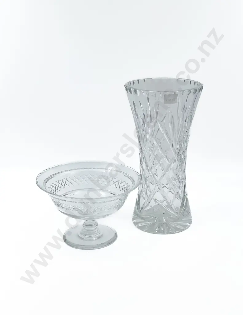 Crystal Vase and Compote Image 1++