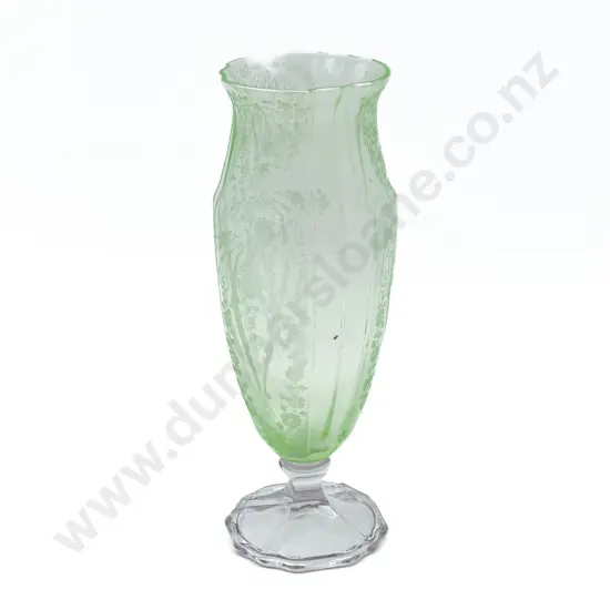 Victorian Green Glass Vase