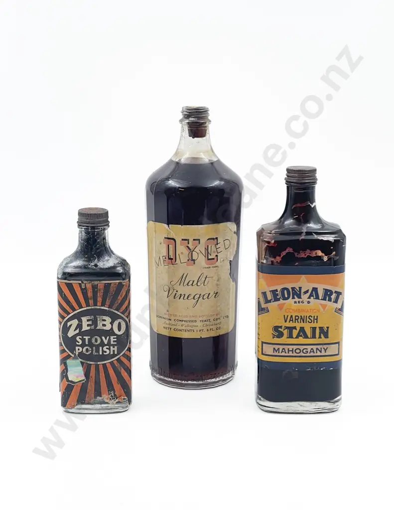 Three Vintage Glass Bottles Image 1++