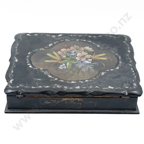 Ebonised and Inlaid Writing Slope