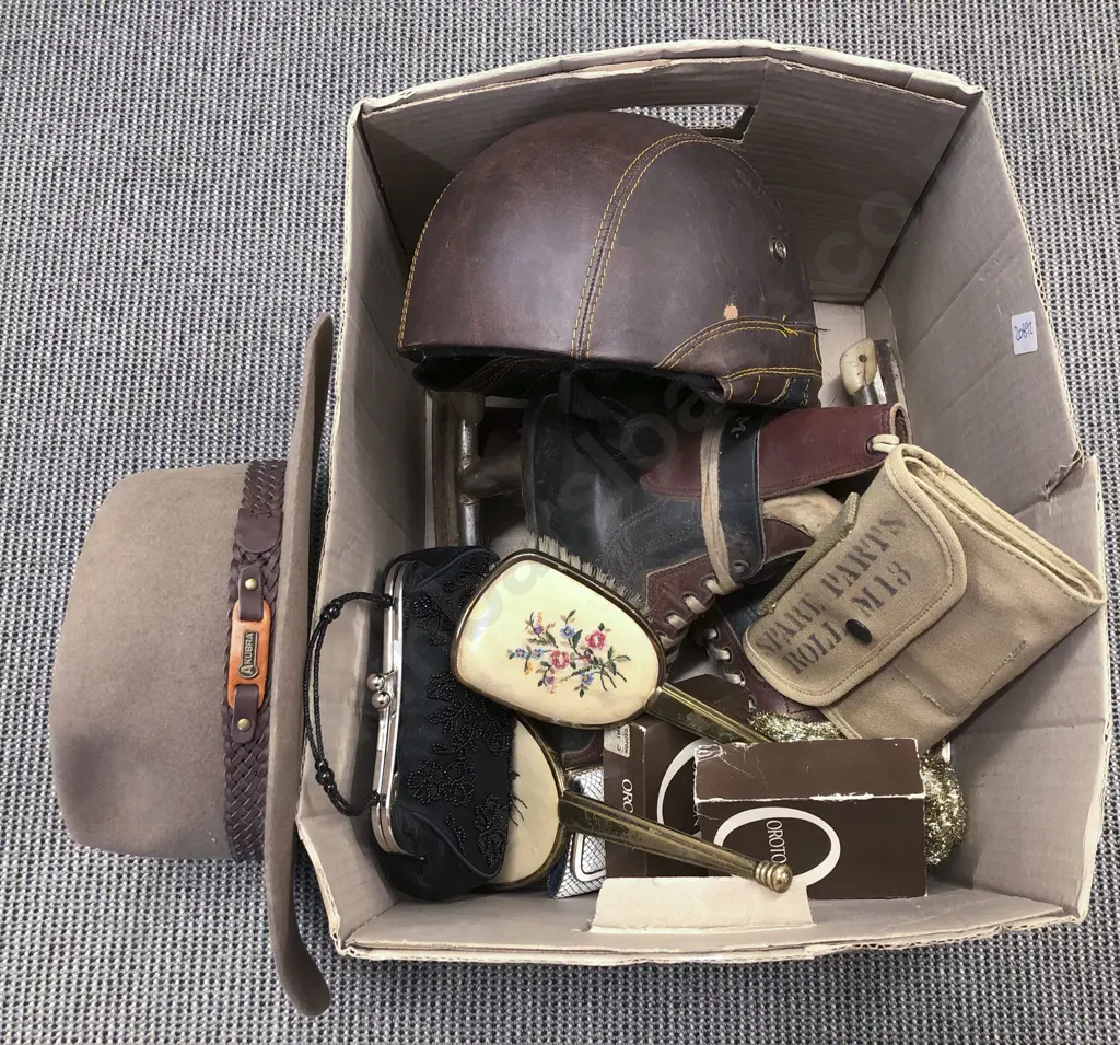 Box of Assorted Ladies Purses and Costumes etc Image 1++