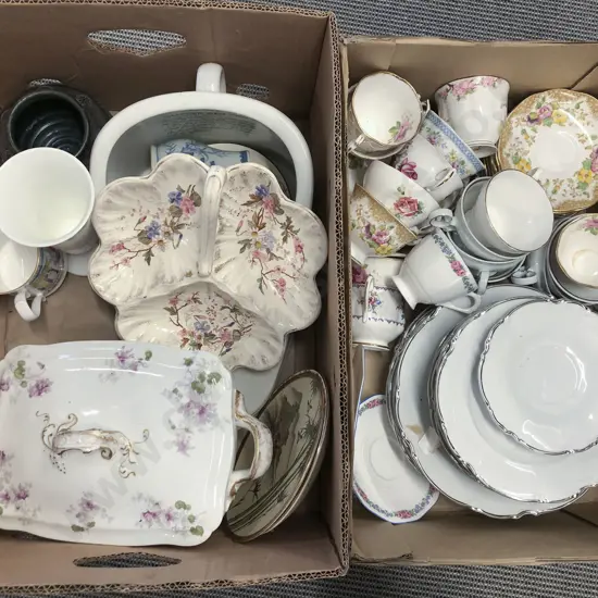 Two Boxes of Assorted China etc