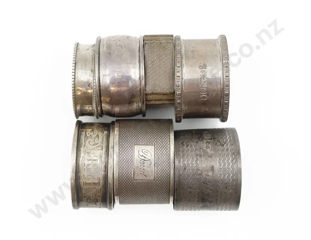 Seven Assorted S/S Napkin Rings Image 1++