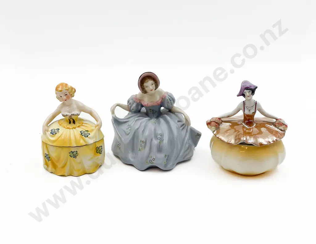 Two Figural Trinket Boxes together with China Figure Image 1++