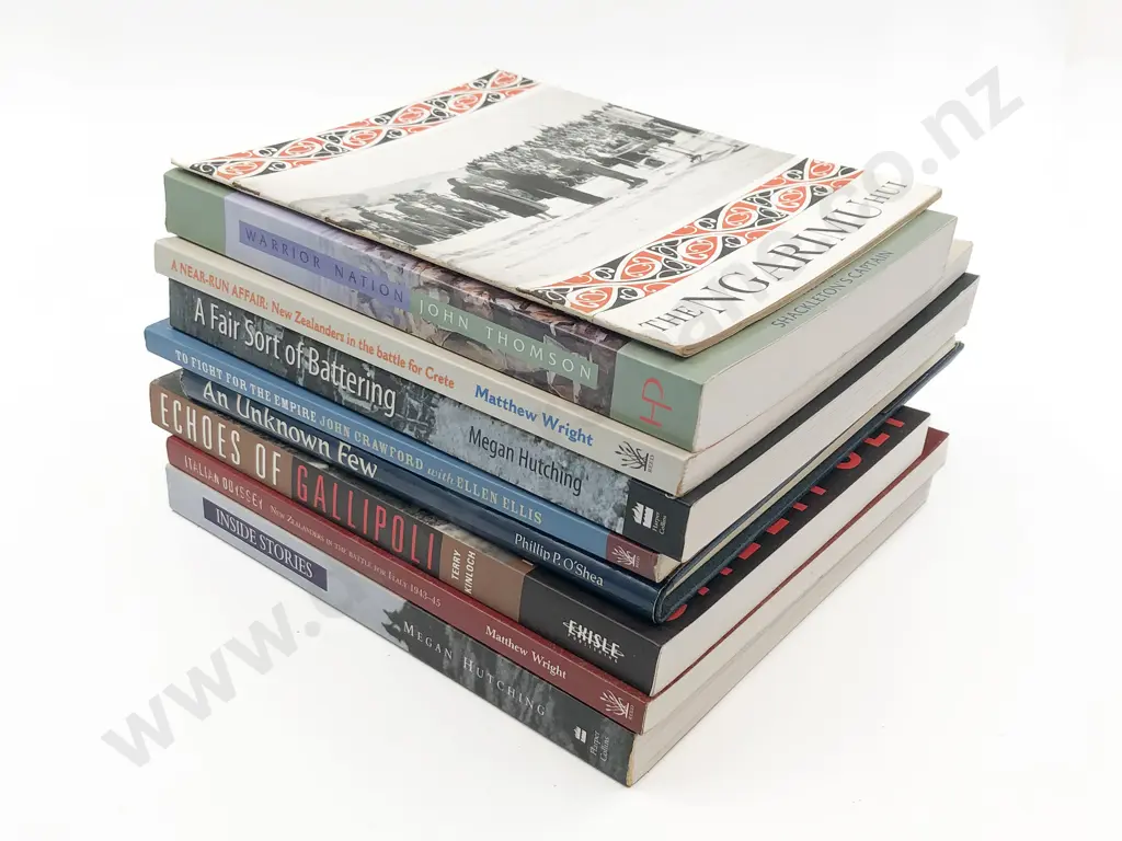 Nine Assorted NZ War History Reference Volumes Image 1++