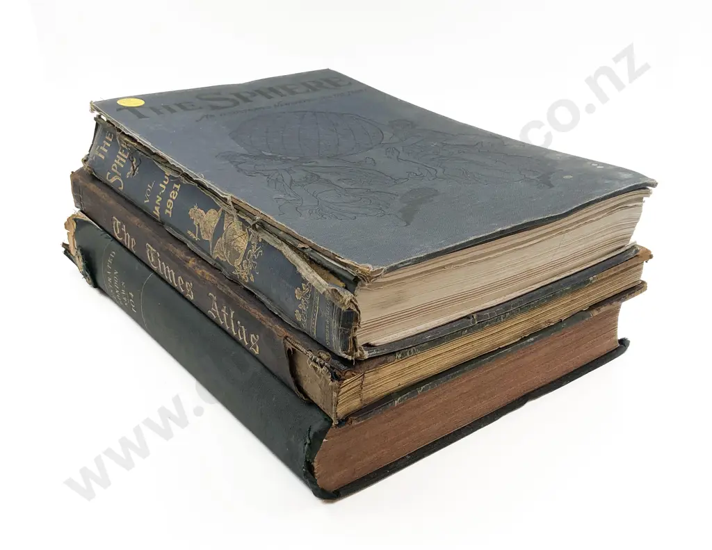 Two Illustrated News Volumes and The Times Atlas Image 1++