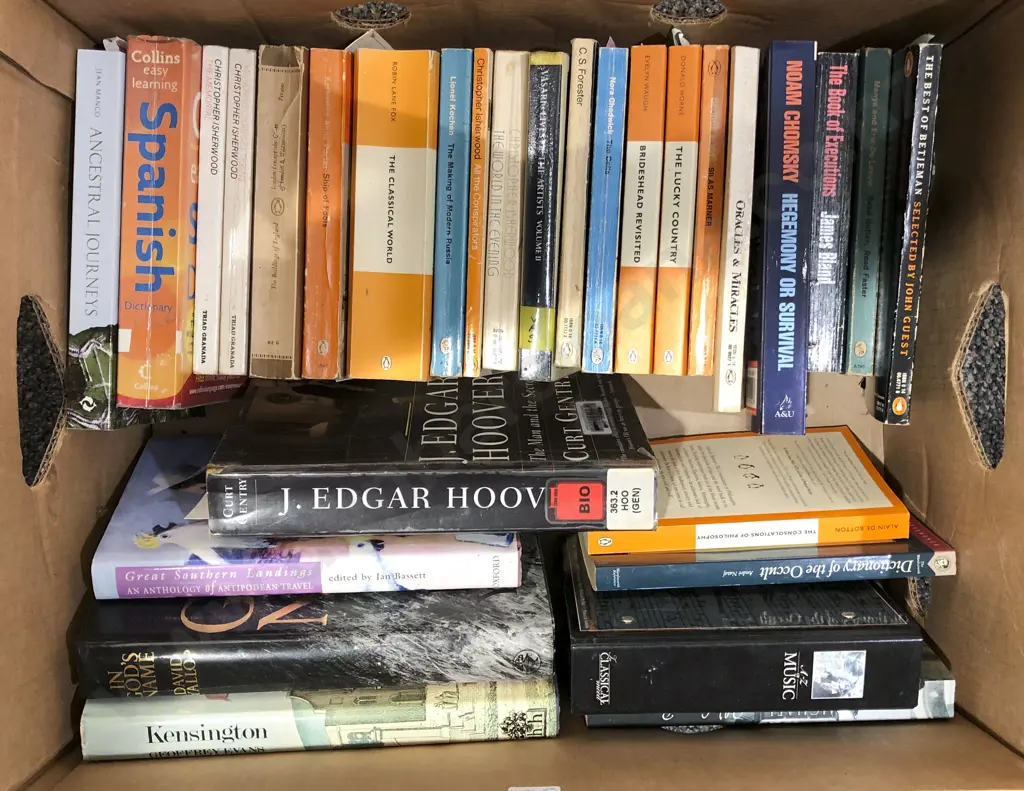 Box of Assorted Books Image 1++