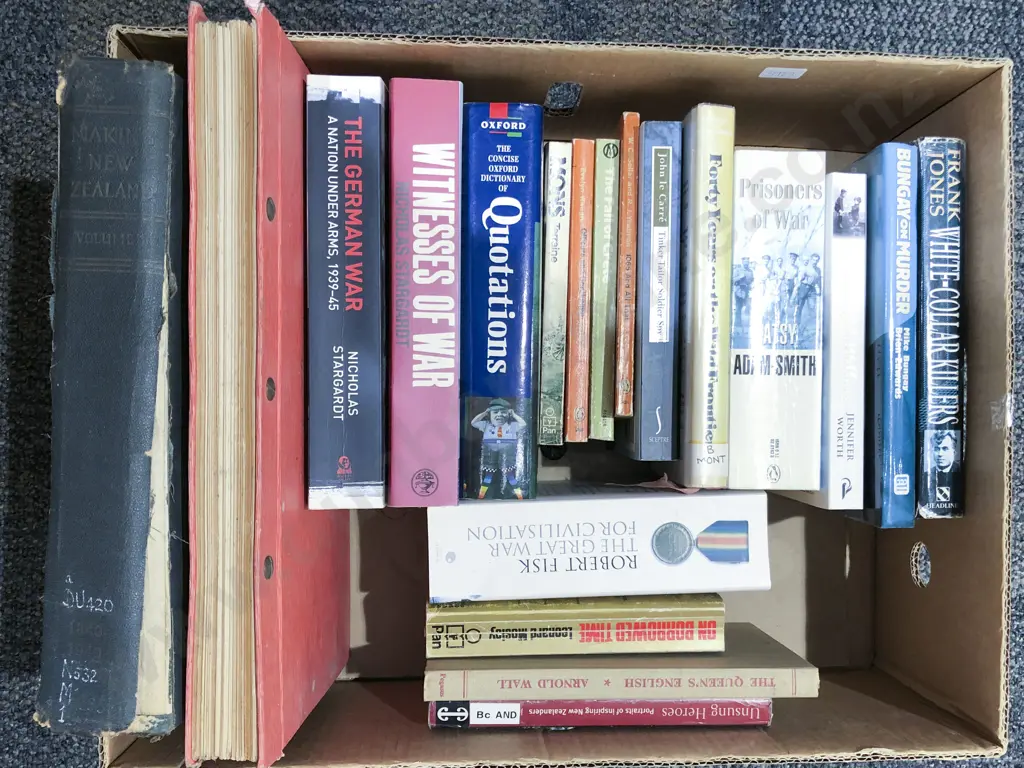 Box of Assorted War Reference Books Image 1++