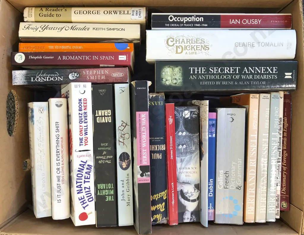Box of Assorted Books Image 1++