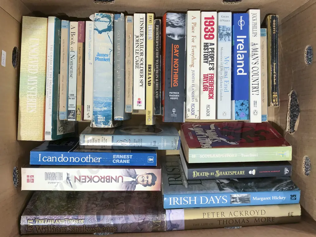 Box of Assorted Books Image 1++