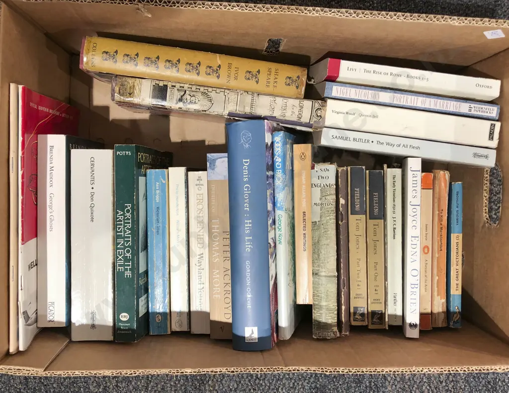 Box of Assorted Books Image 1++